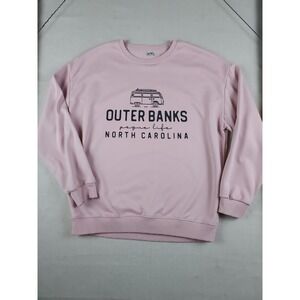 Outer Banks North Carolina Sweatshirt Women's XL Pink Pullover Rogue Life